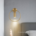 Lampada da parete con spot di decorazione anello oro
